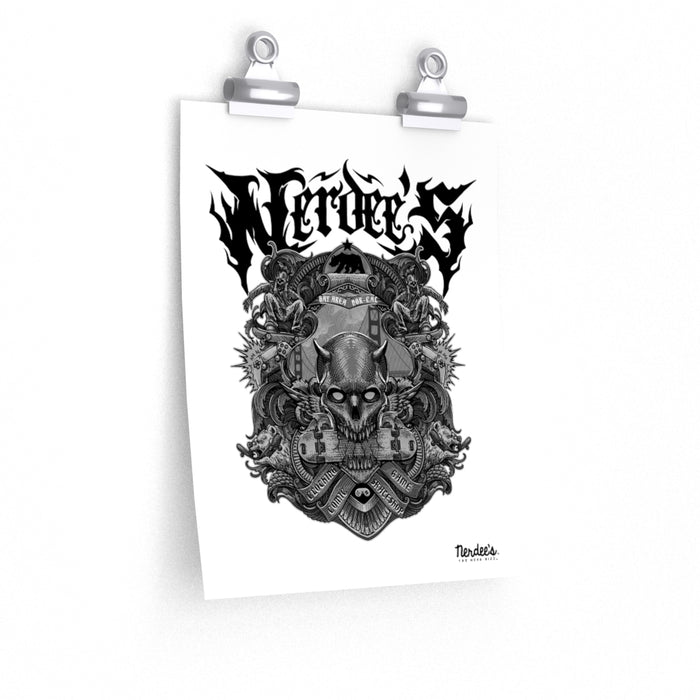 Nerdee's "Bay Area Biz" (Design 02) - Premium Matte vertical posters - White