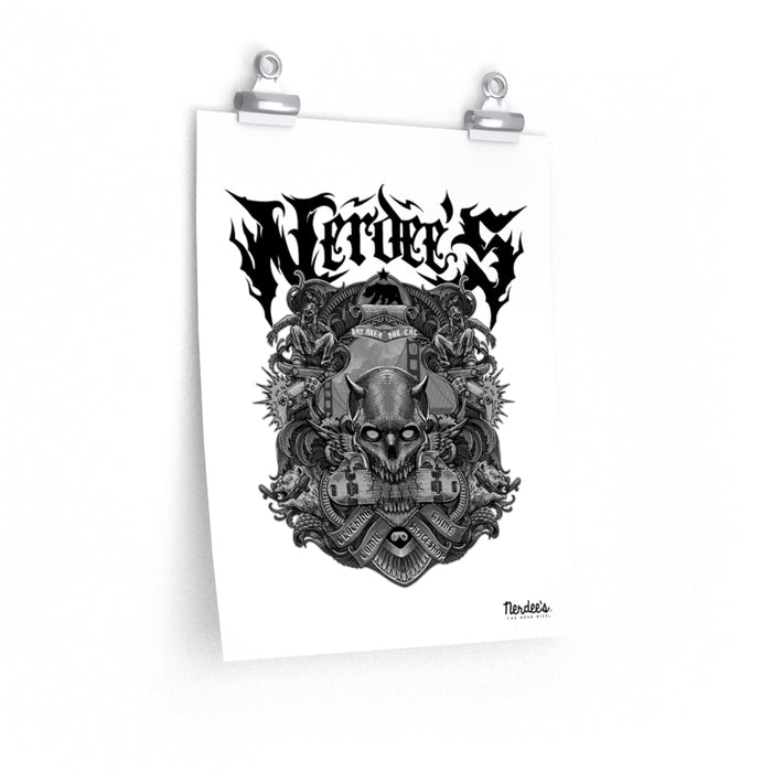 Nerdee's "Bay Area Biz" (Design 02) - Premium Matte vertical posters - White