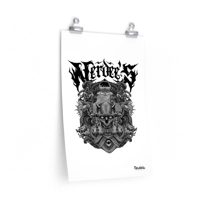 Nerdee's "Bay Area Biz" (Design 02) - Premium Matte vertical posters - White