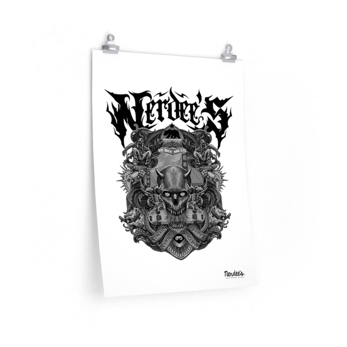 Nerdee's "Bay Area Biz" (Design 02) - Premium Matte vertical posters - White