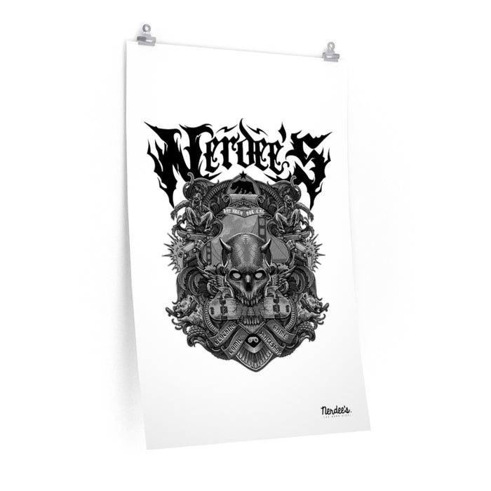 Nerdee's "Bay Area Biz" (Design 02) - Premium Matte vertical posters - White