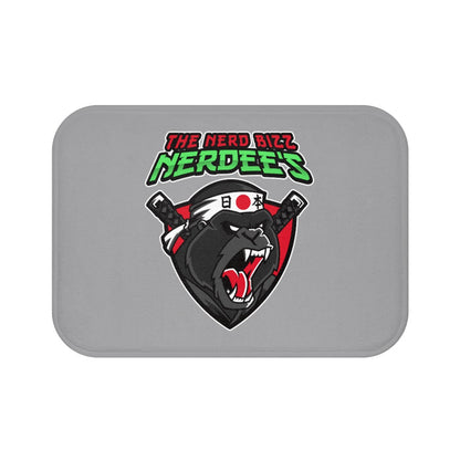Nerdee's "Gorilla Samurai" Gray Bath Mat