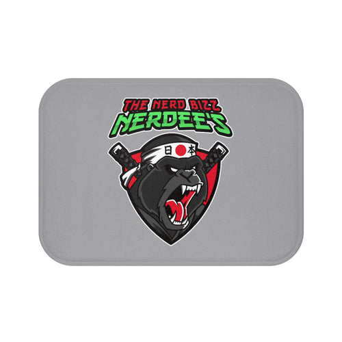 Nerdee's "Gorilla Samurai" Gray Bath Mat