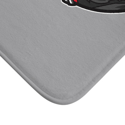 Nerdee's "Gorilla Samurai" Gray Bath Mat