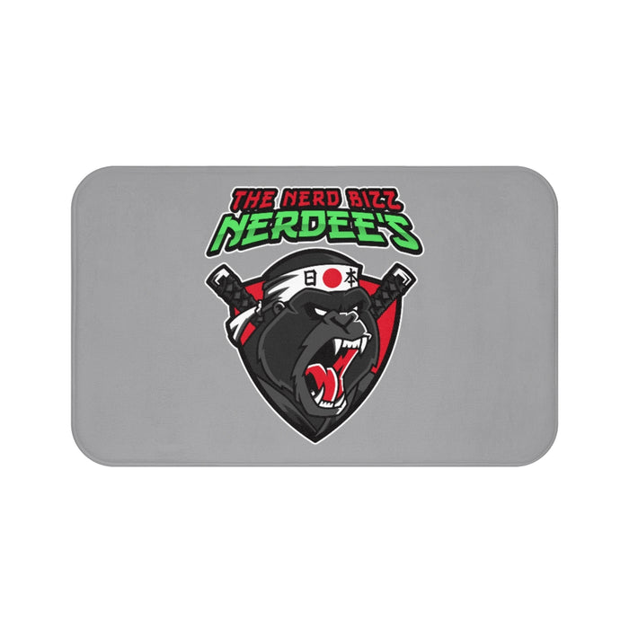 Nerdee's "Gorilla Samurai" Gray Bath Mat