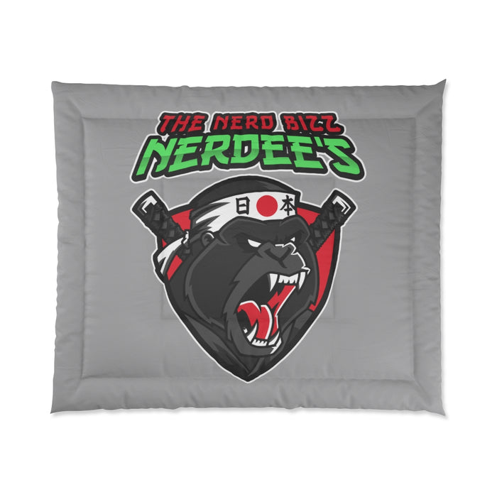 Nerdee's "Gorilla Samurai" Gray Comforter