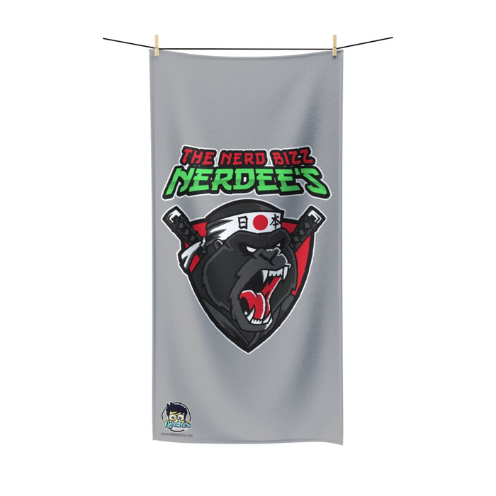 Nerdee's "Gorilla Samurai" Gray Polycotton Towel