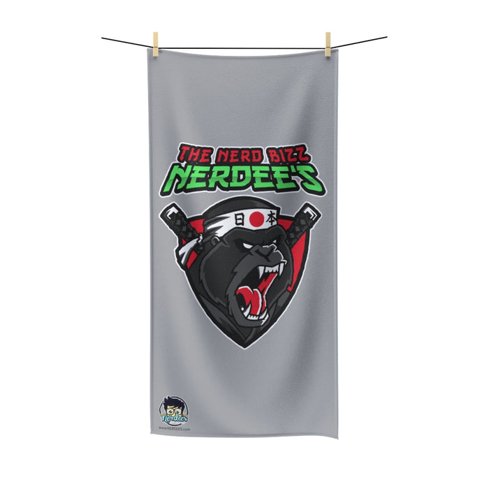 Nerdee's "Gorilla Samurai" Gray Polycotton Towel