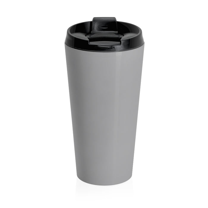 Nerdee's "Gorilla Samurai" Gray Stainless Steel Travel Mug