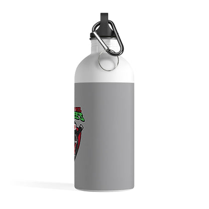 Nerdee's "Gorilla Samurai" Gray Stainless Steel Water Bottle