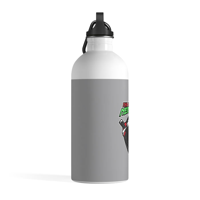 Nerdee's "Gorilla Samurai" Gray Stainless Steel Water Bottle