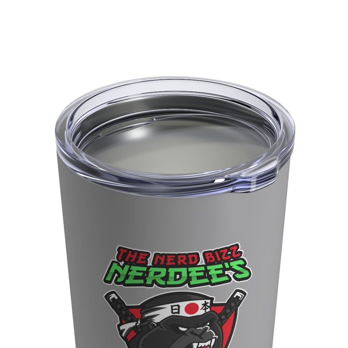 Nerdee's "Gorilla Samurai" Gray Tumbler 10oz