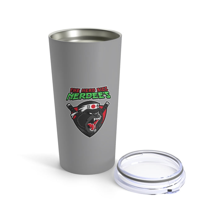 Nerdee's "Gorilla Samurai" Gray Tumbler 20oz