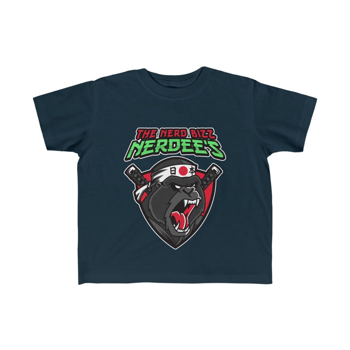 Nerdee's "Gorilla Samurai" Toddler Fine Jersey Tee 2T-6T