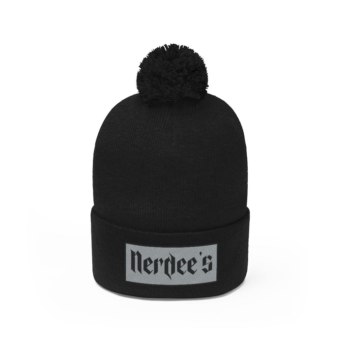 Nerdee's "Gray Label" (design 02) - Pom Pom Beanie