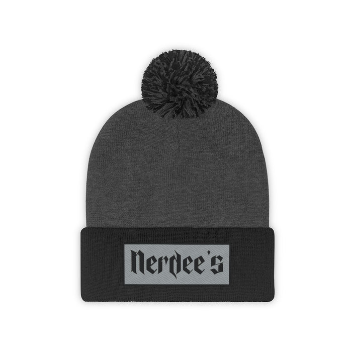 Nerdee's "Gray Label" (design 02) - Pom Pom Beanie