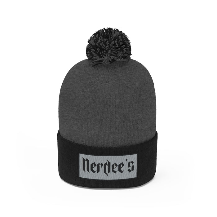 Nerdee's "Gray Label" (design 02) - Pom Pom Beanie