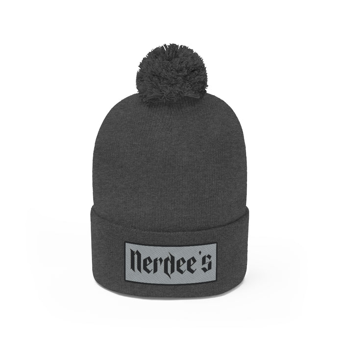Nerdee's "Gray Label" (design 02) - Pom Pom Beanie