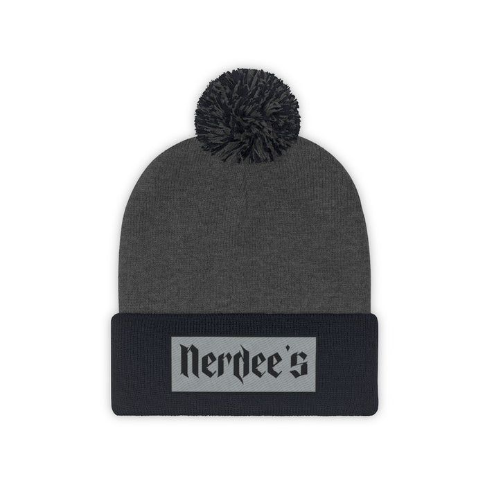 Nerdee's "Gray Label" (design 02) - Pom Pom Beanie