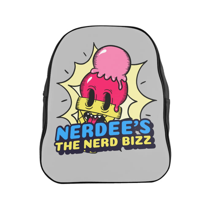 Nerdee's "I Scream!" Logo - School Backpack - Gray
