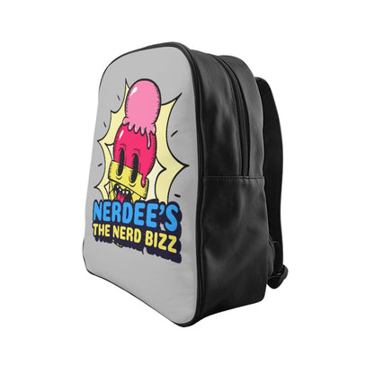 Nerdee's "I Scream!" Logo - School Backpack - Gray