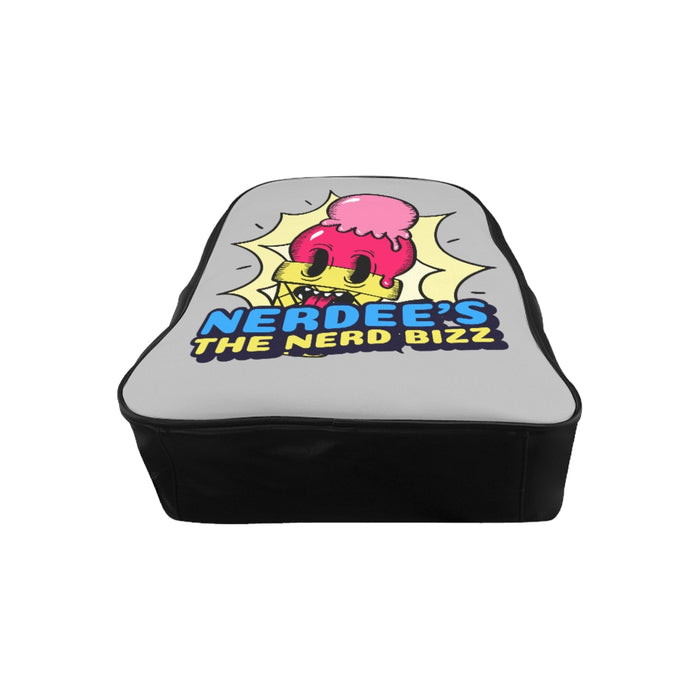 Nerdee's "I Scream!" Logo - School Backpack - Gray
