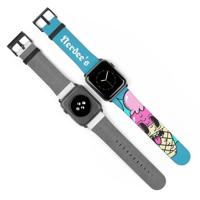 Nerdee's "I-Scream" Watch Band - (Design 01) Aqua