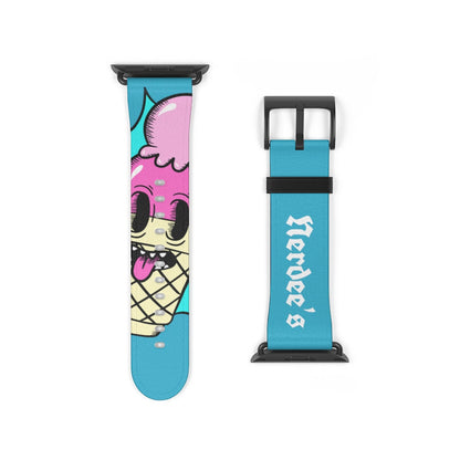 Nerdee's "I-Scream" Watch Band - (Design 01) Aqua