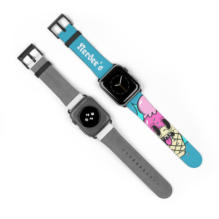 Nerdee's "I-Scream" Watch Band - (Design 01) Aqua