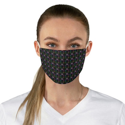 Nerdee's Logo Pattern Fabric Face Mask - Black