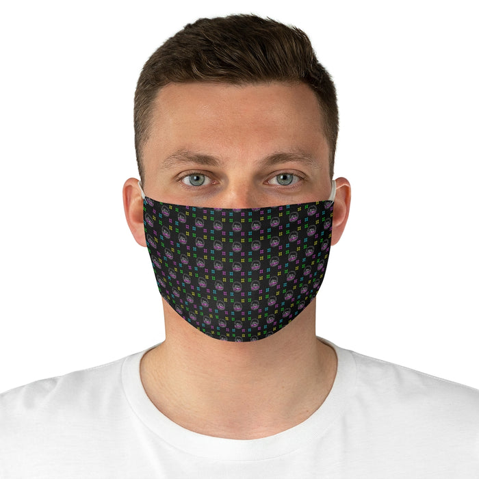 Nerdee's Logo Pattern Fabric Face Mask - Black