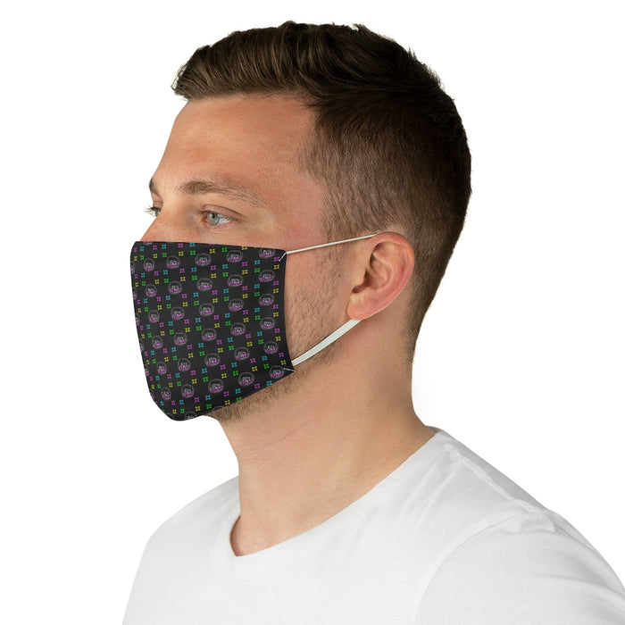 Nerdee's Logo Pattern Fabric Face Mask - Black