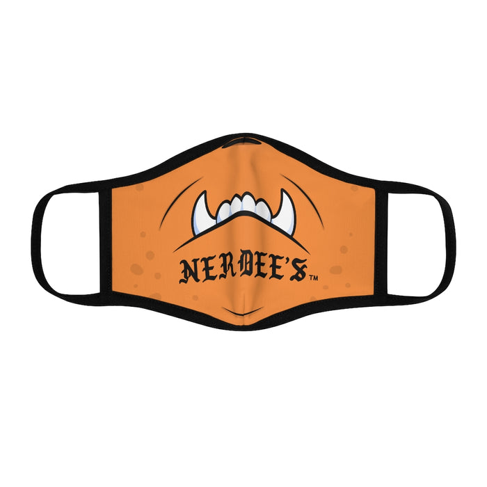 Nerdee's "Mean Underbite" (Design 01) - Fitted Polyester Face Mask - Light Orange