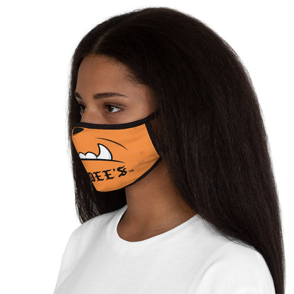 Nerdee's "Mean Underbite" (Design 01) - Fitted Polyester Face Mask - Light Orange