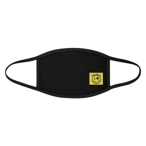 Nerdee's "Mr. Smiley" Emblem (Gold) - Mixed-Fabric Face Mask