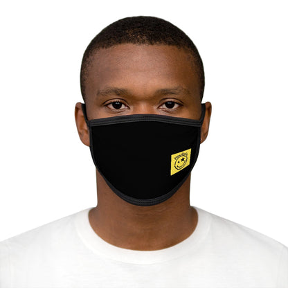 Nerdee's "Mr. Smiley" Emblem (Gold) - Mixed-Fabric Face Mask