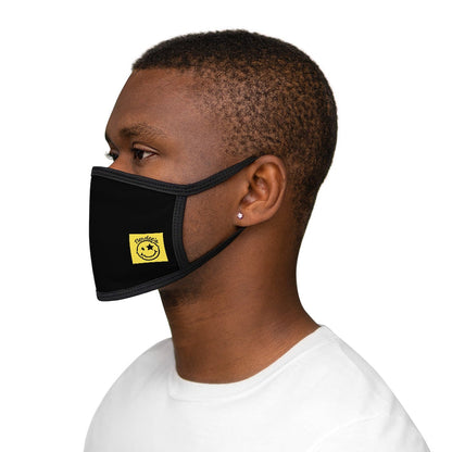 Nerdee's "Mr. Smiley" Emblem (Gold) - Mixed-Fabric Face Mask