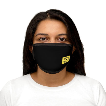Nerdee's "Mr. Smiley" Emblem (Gold) - Mixed-Fabric Face Mask