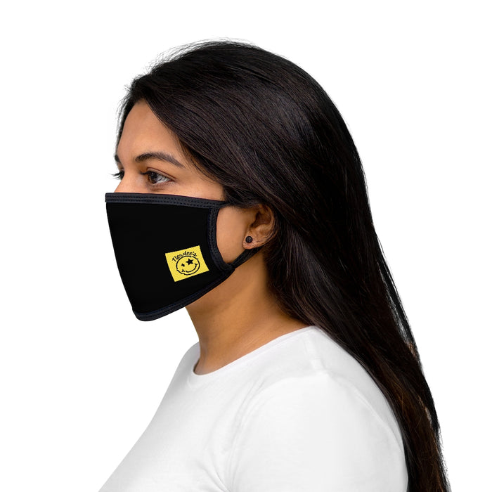 Nerdee's "Mr. Smiley" Emblem (Gold) - Mixed-Fabric Face Mask