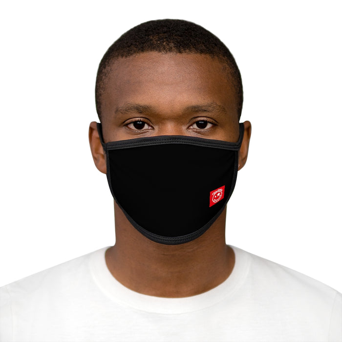 Nerdee's "Mr. Smiley" Emblem (Red) - Mixed-Fabric Face Mask