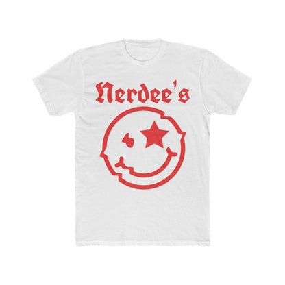 Nerdee's "Mr. Smiley" (Red) - Men's Cotton Crew Tee
