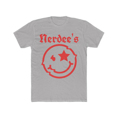 Nerdee's "Mr. Smiley" (Red) - Men's Cotton Crew Tee