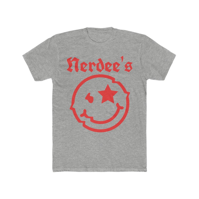 Nerdee's "Mr. Smiley" (Red) - Men's Cotton Crew Tee