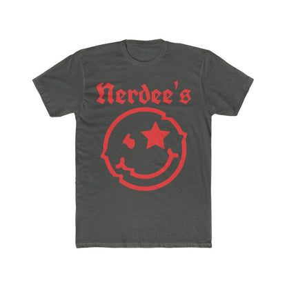 Nerdee's "Mr. Smiley" (Red) - Men's Cotton Crew Tee