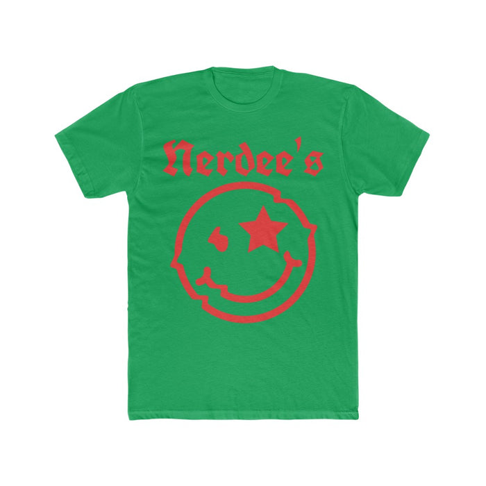 Nerdee's "Mr. Smiley" (Red) - Men's Cotton Crew Tee
