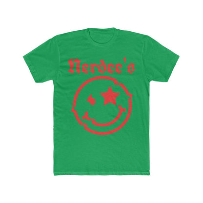 Nerdee's "Mr. Smiley" (Red) - Men's Cotton Crew Tee