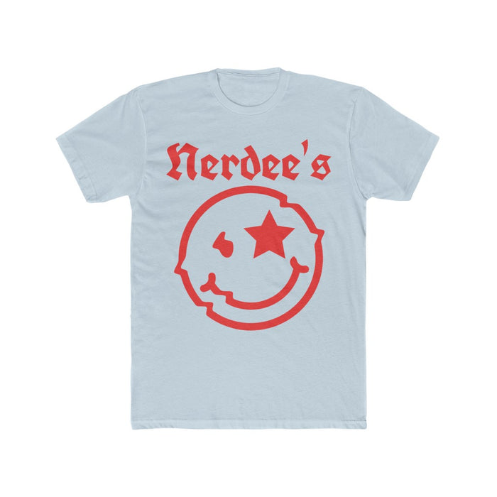 Nerdee's "Mr. Smiley" (Red) - Men's Cotton Crew Tee