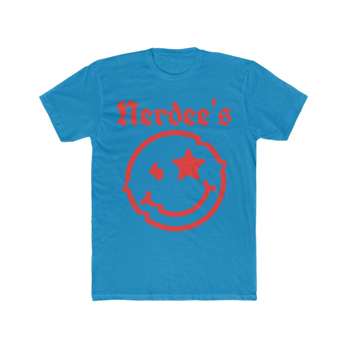 Nerdee's "Mr. Smiley" (Red) - Men's Cotton Crew Tee