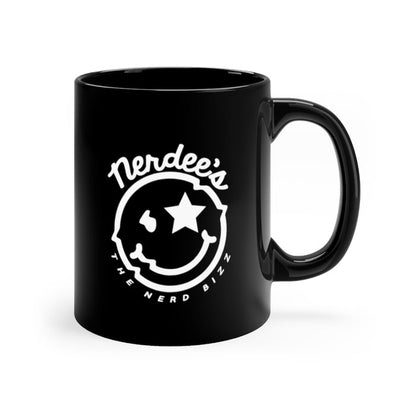 Nerdee's Official Logo Black mug 11oz