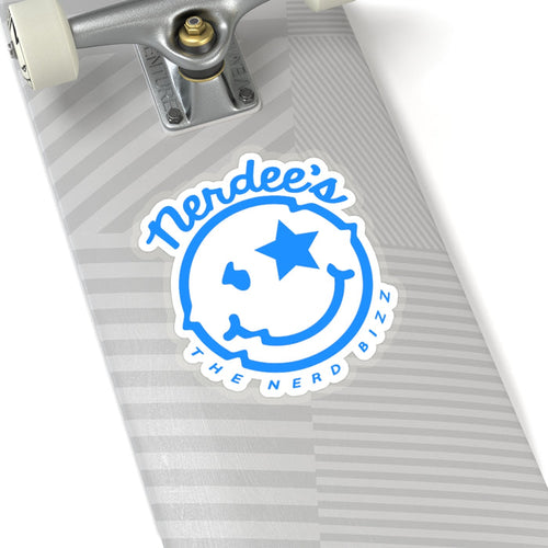 Nerdee's Official logo Decal (BLU/WHT) - Kiss-Cut Stickers